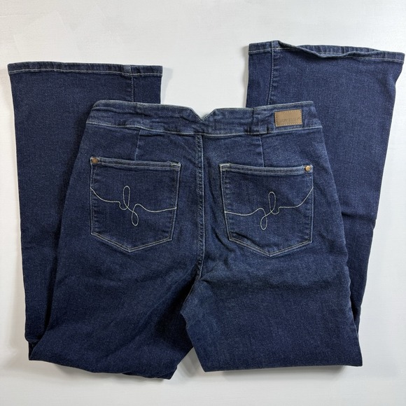 Judy Blue Jeans Women's 14W Dark Wash High Rise Flare Plus Size Size 14W Stretch - Picture 3 of 7